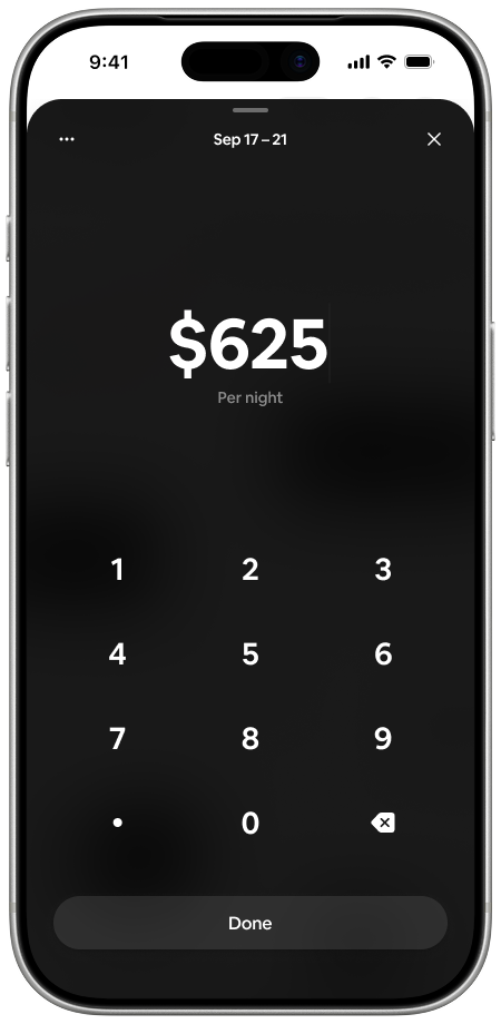Airbnb listing detail on iPhone