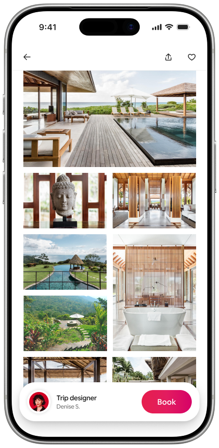 Villa Mayana listing on iPhone